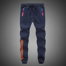 Мужские брюки в полоску, повседневные облегающие брюки, модные мужские джоггеры, черные, темно-синие, серые, большие размеры, 5XL, мужские тренировочные брюки, Pantalon Hombre