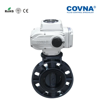 

DN100 UPVC Motorized Butterfly Valve PVC Electric Valve,On/Off Type