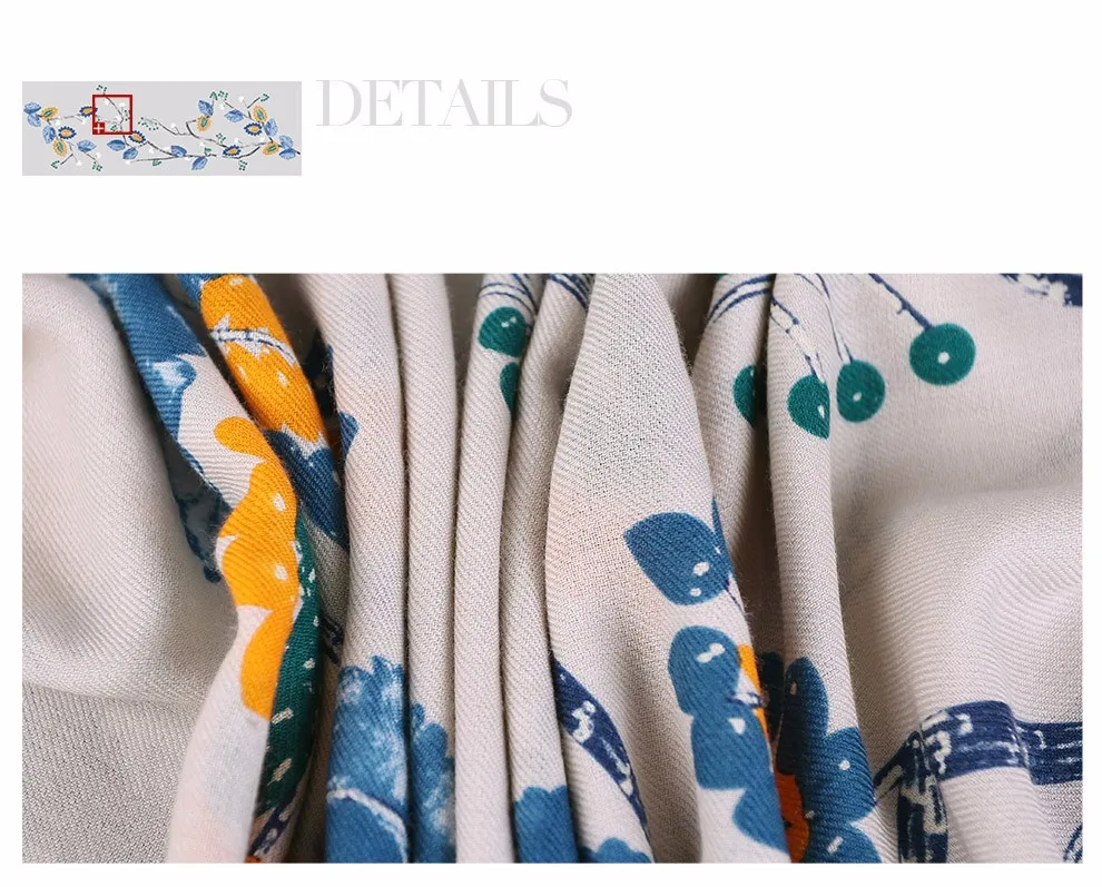 [BAOSHIDI] шерстяной зимний шарф, шарфы роскошного бренда, зимний женский шарф, безграничная Цветочная шаль, цветочный принт, теплый женский шарф