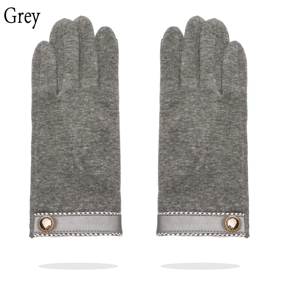 Зимние мужские теплые перчатки, мужские модные кашемировые сенсорные перчатки для экрана, Зимние перчатки для смартфонов и планшетов - Цвет: Grey