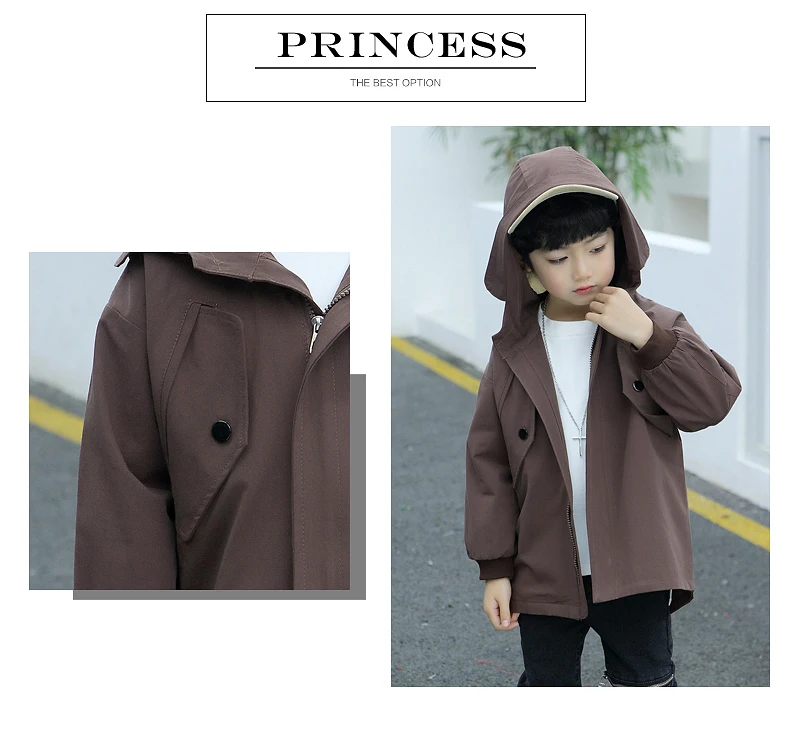 Новая детская одежда весенняя куртка для мальчиков детская ветровка с длинным разрезом из подростки Корейская рубашка для мальчиков на весну