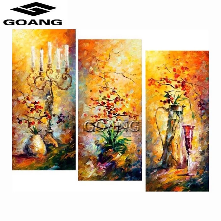 

5d Diy Diamond Painting,flower,cross Stitch,Kits,Full Diamond Embroidery,triptych,Diamond Mosaic,Home Decor,Romantic,candlestick