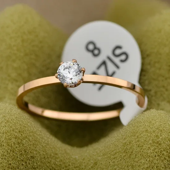 

Bilincolor narrow stainless steel rose gold jewelry fashion ring for women