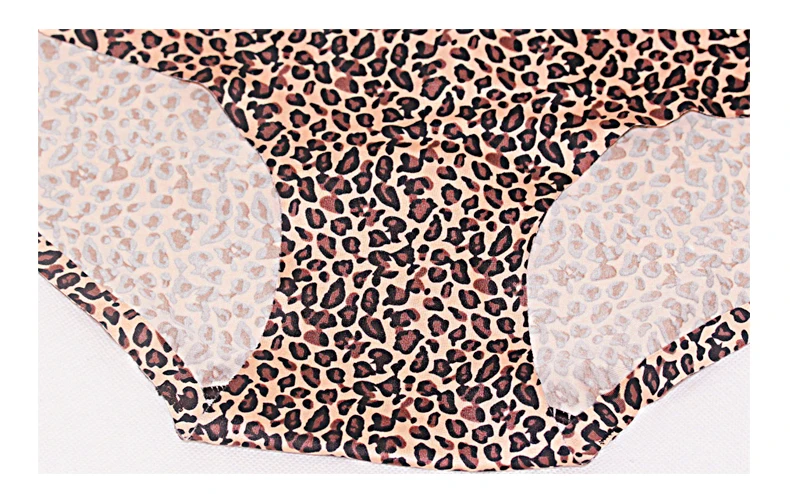 Queenral Plus Size M L XL XXL XXXL Panties Seamless Briefs Underwear Women Lingerie Sexy High Waist Cotton Leopard Intimates7 (2)