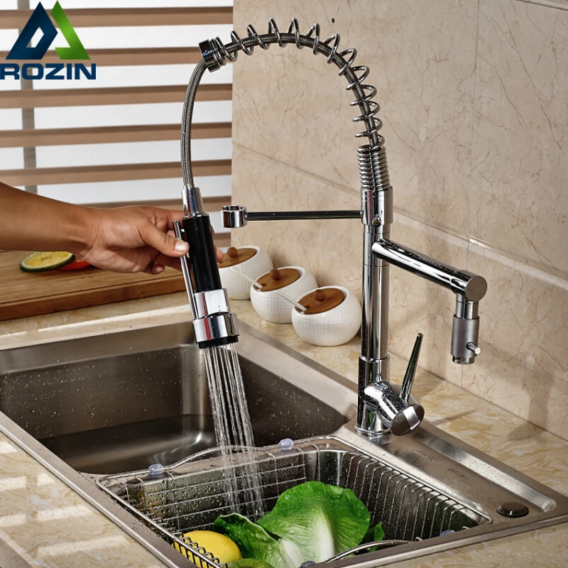 Deck-Mount-Single-Lever-Kitchen-Mixer-Faucet-One-Hole-Spring-Swivel-Spout-Mixer-Tap-Chrome-Finish (4)