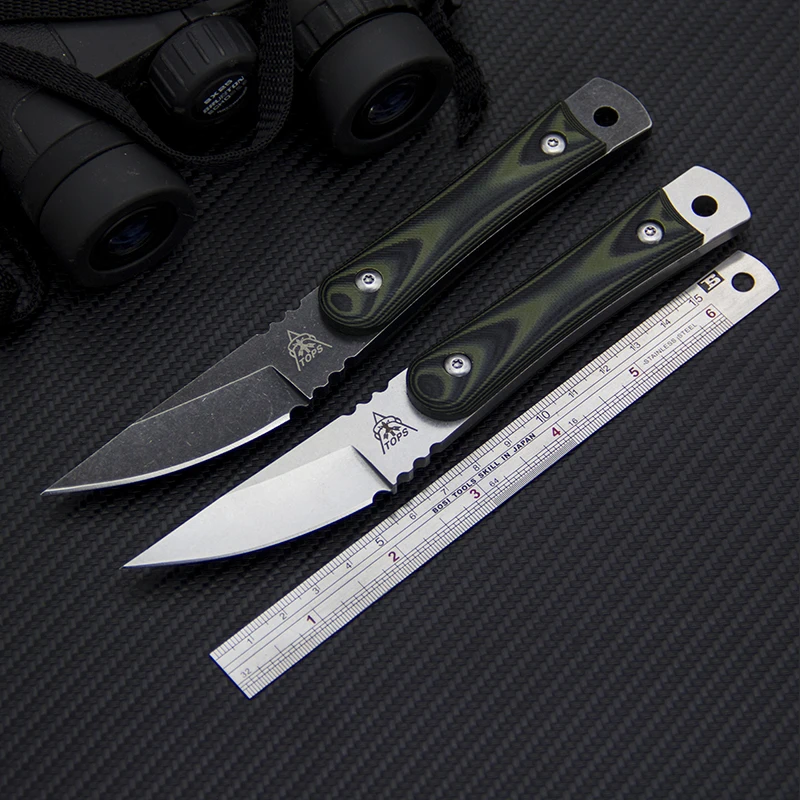 EDC Tops скальпель Тактический нож D2 стальной с фиксированным лезвием для