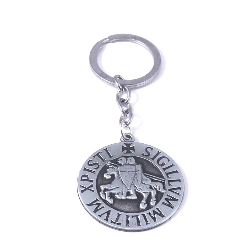 

rongji jewelry Red Armor Shield Knight Templar Crusade Cross keychain keyring llaveros Medieval Signet Retro Vintage