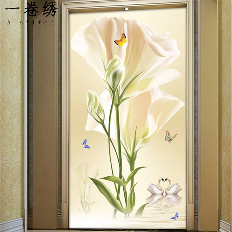 beibehang papel de parede Tulips entrance hallway living room bedroom TV backdrop stereoscopic  seamless mural custom wallpaper