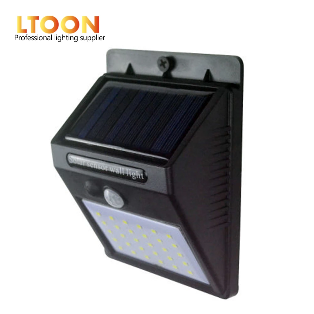 [LTOON] светодиодный светильник на солнечной энергии с датчиком движения PIR, настенный светильник, 30 светодиодный, уличный, водонепроницаемый, энергосберегающий, уличный, для двора, для дома, сада, безопасности