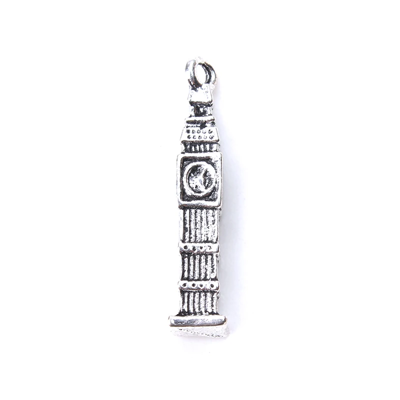 10pc-lot-25mm-x-6mm-Big-Ben-Charms-Antique-Silver-Tone-Fabulous-3D-Detailing-for-diy (1)