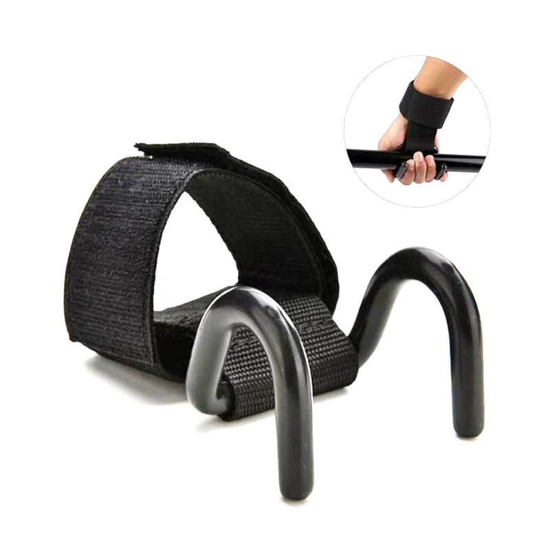 

A pair of weight lifting hooks, hard pulling, sliding auxiliary, wrist braces, parallel bars, upper hooks W4-031