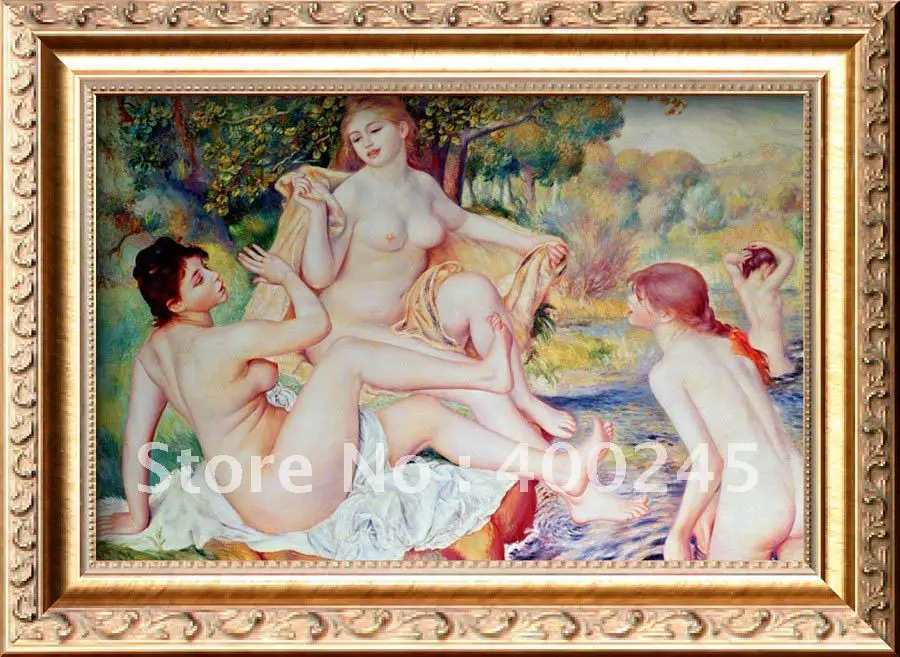 Женская масляная живопись высокого качества+ ручная работа ванны Пьер Август Ренуар художественная репродукция