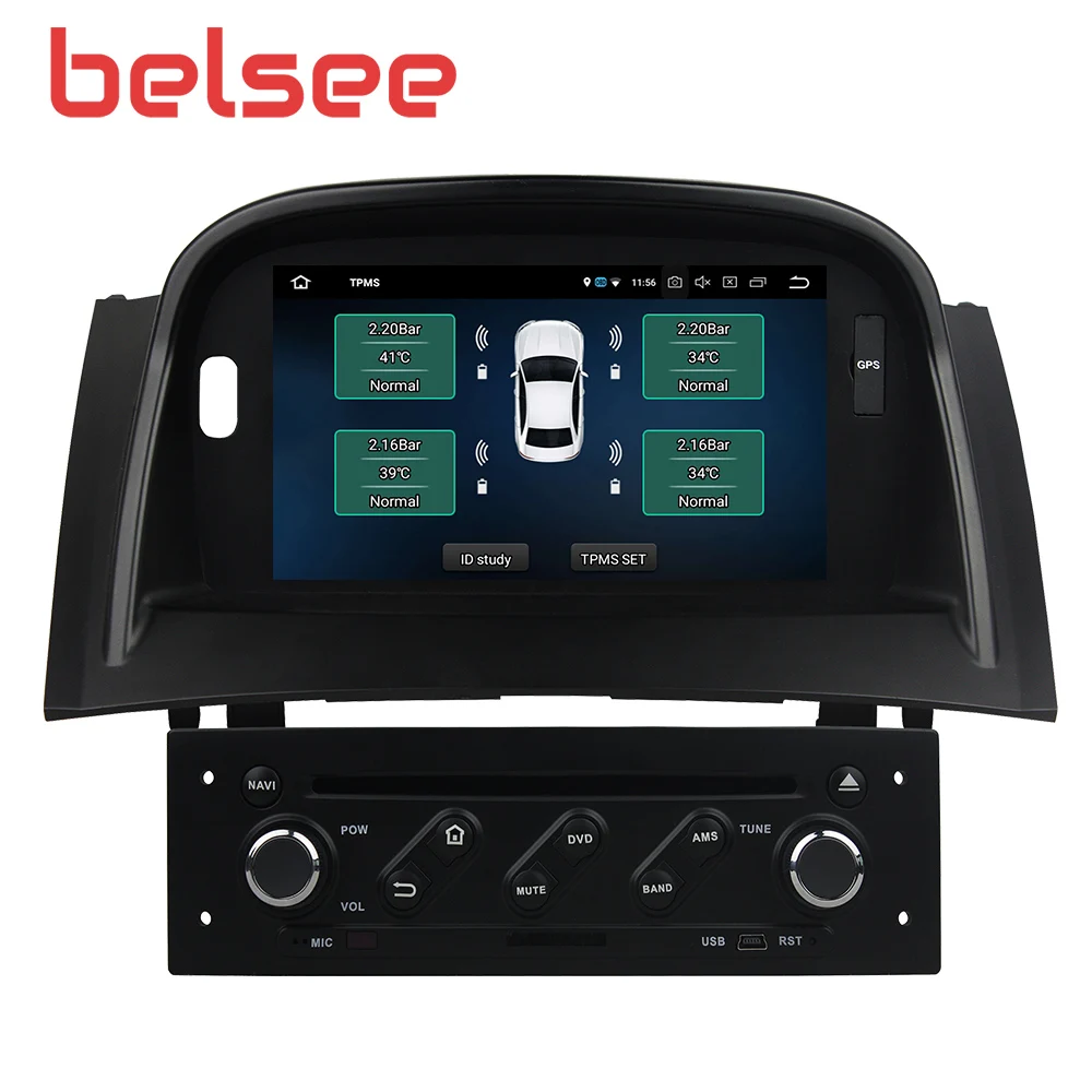 Belsee для Renault Megane 2 Fluence 2004-2009 Android 9,0 4 ГБ 8 ядерный автомобильный Радио Стерео gps головное устройство Авторадио мультимедийный плеер