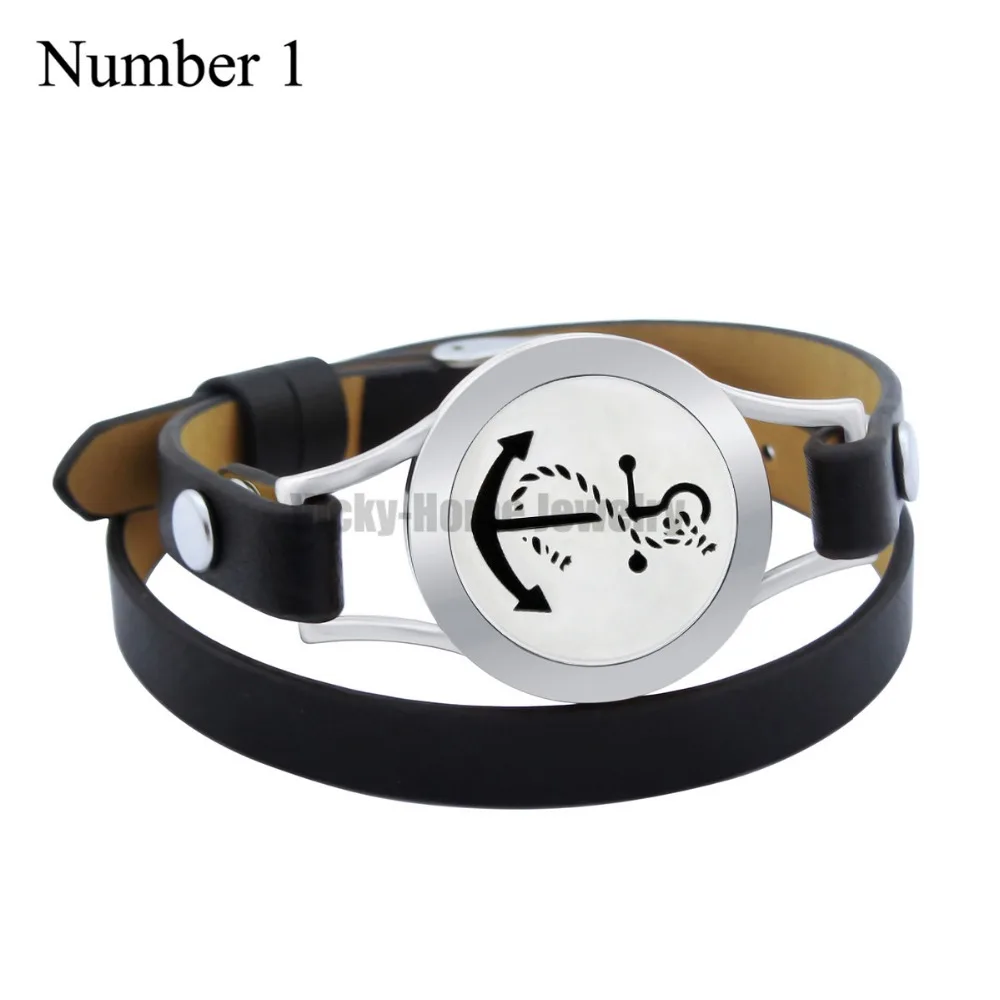 ZP-BS086-1 Diffuser Leather Locket Bracelet
