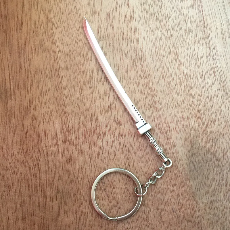 

New Fashion Keychain 106*10mm samurai sword Pendants DIY Men Jewelry Car Key Chain Ring Holder Souvenir For Gift