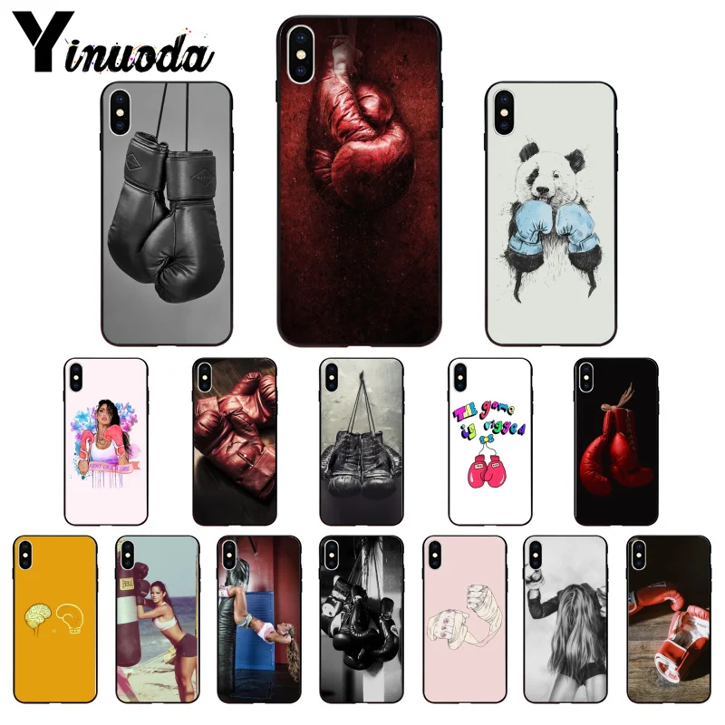Боксерские перчатки Yinuoda для девочек чехол телефона высокого качества iPhone X XS MAX 6