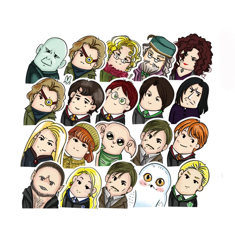 

24pcs Hogwarts cartoon scissors anime fans decals scrapbooking diy stickers decoration phone waterproof cartoon accessories