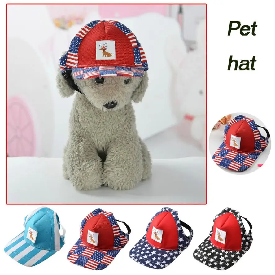 Унисекс маленькая летняя парусиновая шапка для домашних животных, бейсбольная кепка для собаки, кепка для собаки, шапка для щенка, солнцезащитная Кепка для улицы 2qw0804