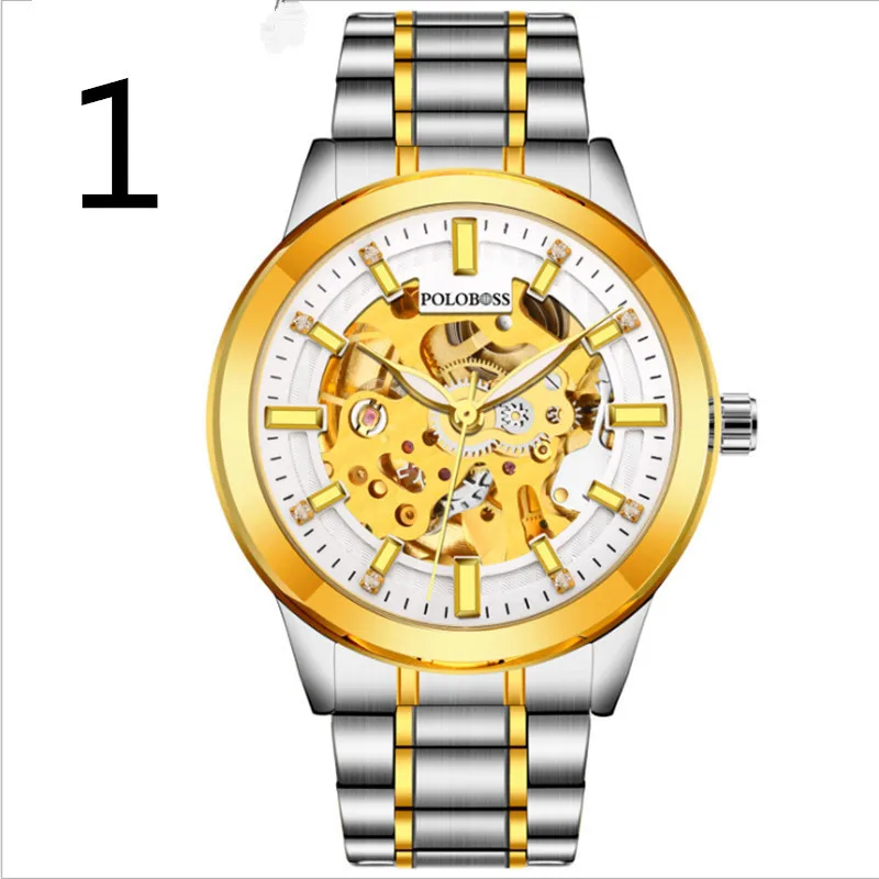 

2019 new watch men's mechanical watch automatic fashion tide hollow waterproof genuine tungsten steel men's watch