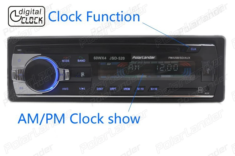 Polarlander автомобильное радио Авторадио Bluetooth автомобильное стерео радио FM Aux вход приемник SD USB 12V In-dash 1din MP3 мультимедийный плеер
