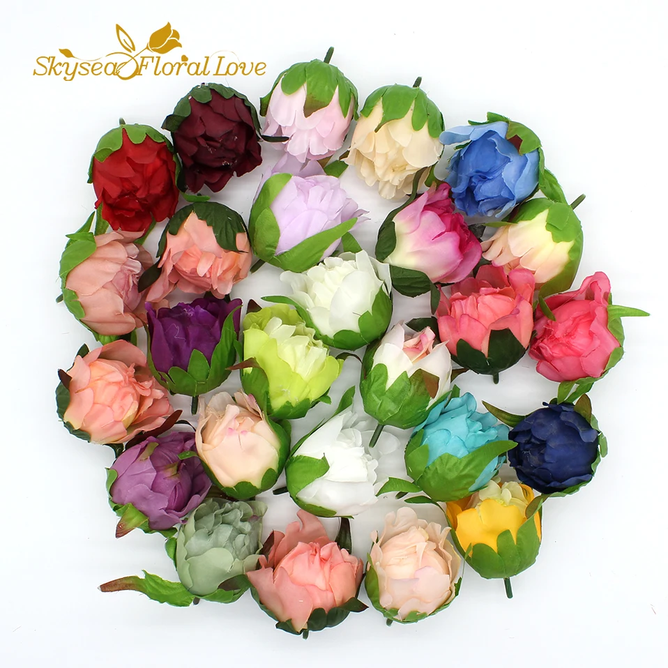 Real touch peony bud flower head silk flower arch wall archway flower