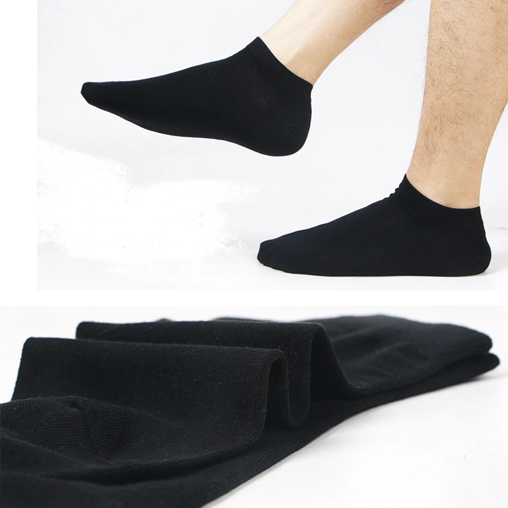 Высококачественные носки до щиколотки размера плюс от 45 до 50, носки из хлопка и бамбукового волокна, повседневные Летние черные, белые, серые мужские носки, 4 пар/лот
