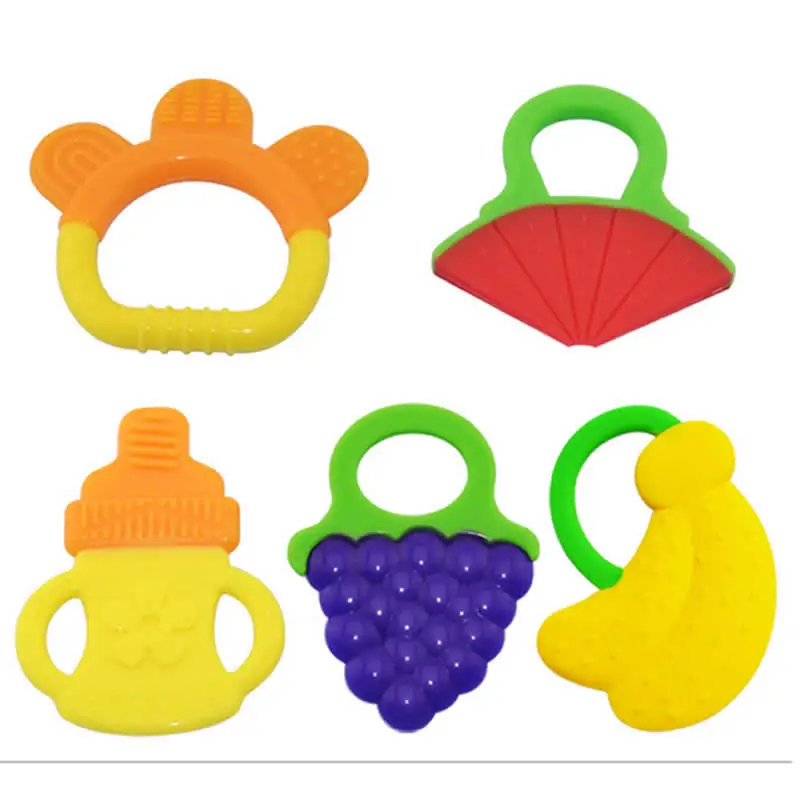 1pcs Highquality Fruits Silicone Baby Teether Training Teether Toys