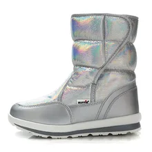 Новинка; Лидер продаж; женские зимние ботинки; уличная Лыжная обувь; Теплая обувь на меху; Водонепроницаемая Обувь для девочек; Цвет белый; Moda; обувь для родителей и детей;