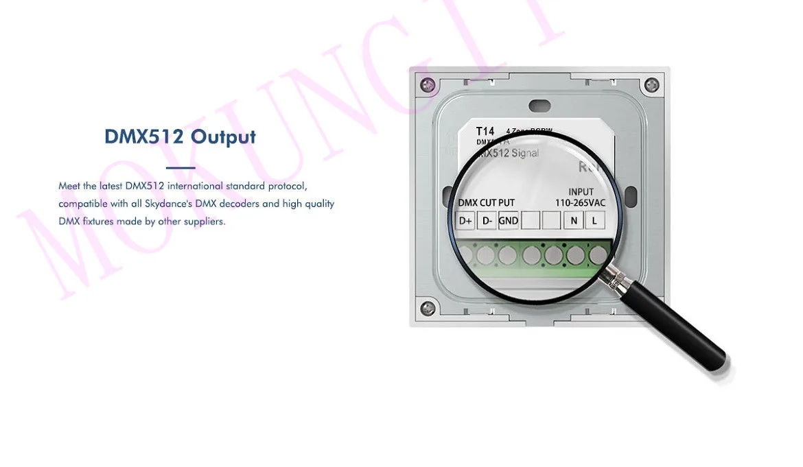 85-265VAC 4 зоны 2,4G RGBW Сенсорная панель дистанционного управления T14 DMX512 master RGBW панель управления 4 зоны RGBW панель дистанционного управления