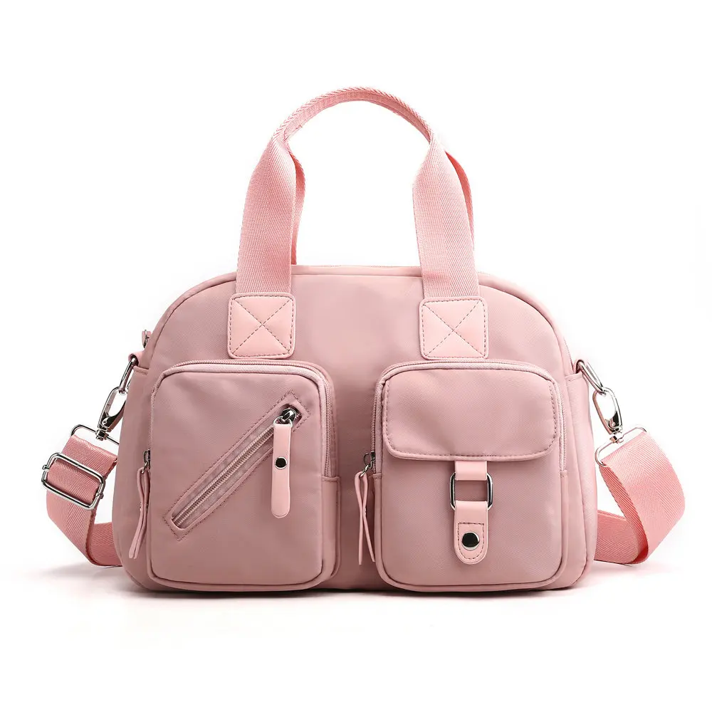 Multi-pocket Tote luxury handbags nylon cloth women bags designer sac main femme crossbody bags for women Pink bag over shoulder - Цвет: Pink