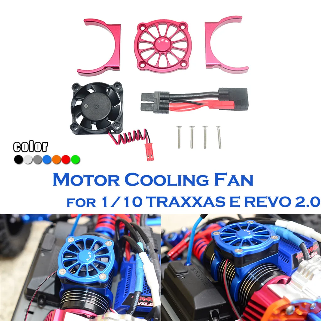 

Motor Cooling Fan Heatsink Plug Adapter for 1/10 TRAXXAS E REVO 2.0 RC Car Part Multi-Color RC Car Parts toys for chidlren