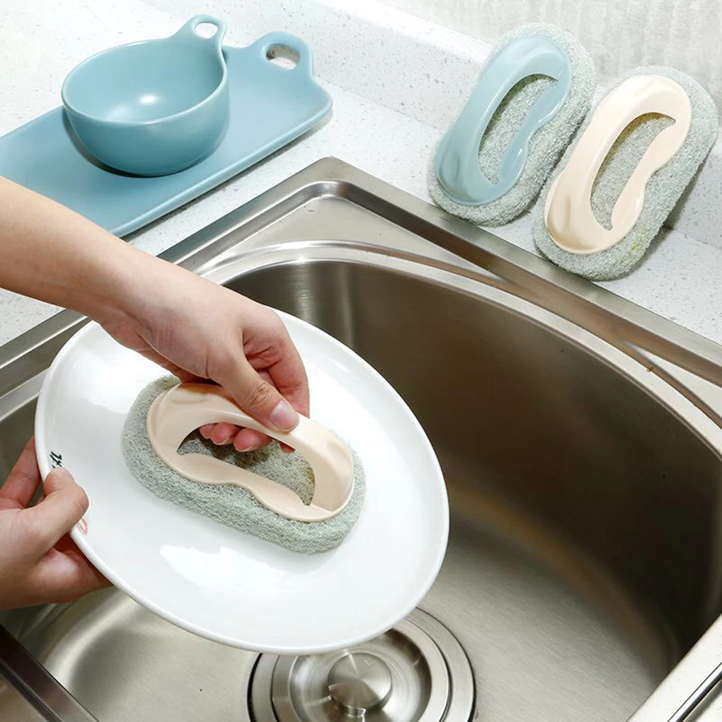 

Portable Powerful Bathtub Brush Handle Bathroom Tile Cleaner Kitchen Sponge Cleaning Tool