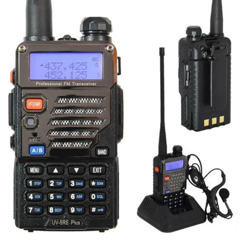 

Baofeng BF-UV-5RE Plus Walkie Talkie Dual-Dand VHF/UHF CTCSS&CDCSS Two-way Radio Walkie Talkie 136-174MHZ/400-520HZ LCD Display