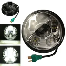 12V 24V 5.75 Inch Headlight IP68 4000LM Motorcycle 5 3/4 inch LED Headlight for Harley Motorcycle Black Silver