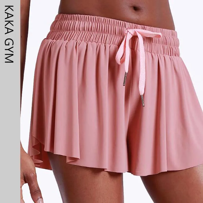 

Women Sports Shirt Summer Yoga Shorts Running Shorts Quick Dry Gym Loose Wide Leg Fitness Shorts workout clothing