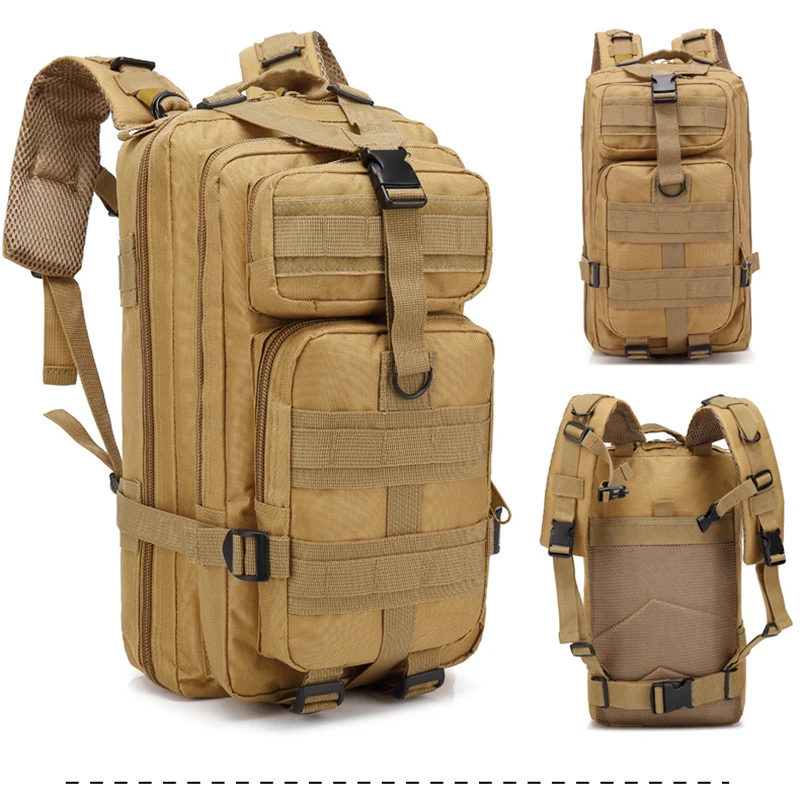 2017 3P Outdoor Military Tactical Backpack 30L Molle Bag Army Sport Travel Rucksack Camping Hiking Trekking Camouflage Bag (30)