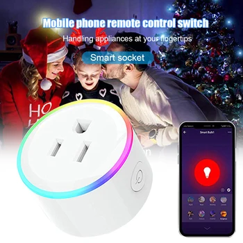 

Mini Smart Socket Wifi Smart Plug with Light for ALEXA Voice Assistant JR Deals