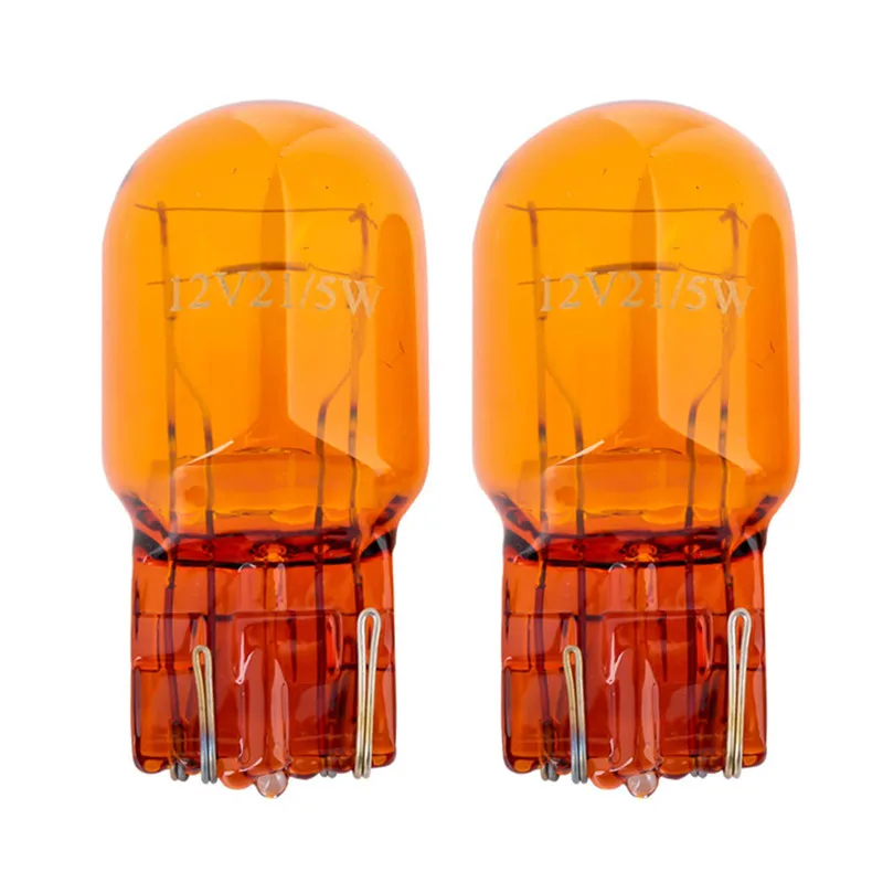 

2Pcs T20 Halogen Brand New High Quality Daytime Running Light Turn Signal Light Stop Brake Tail Lamp Bulb 7443 W21/5W