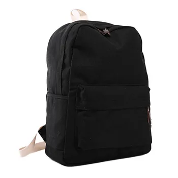 

FGGS-Girls Women Canvas School Bag Travel Backpack Satchel Shoulder Bag Rucksack LOT #6 Black