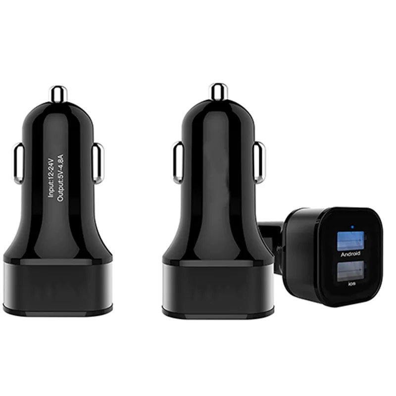 AMEEC Car Charge For IPhone Auto Chargers 2 Port Fast Car-Charging 5V Car Chargers For Phone Portable Mini Auto-Charge Retail (9)