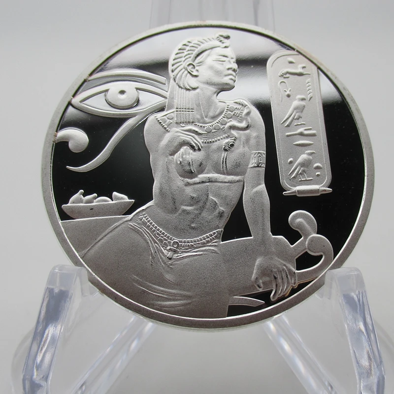 

New Arrived Egypt Cleopatra Silver Medals Coins Africa Algeria Libya, Morocco and Ethiopia Commemorative Coins