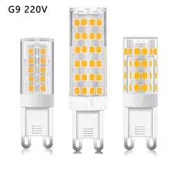 Новый G9 светодиодный светильник 3 W 5 W 7 W SMD2835 36 51 76 светодиодный s AC220V светодиодный Керамика прозрачная Светодиодная лампа высокомощный
