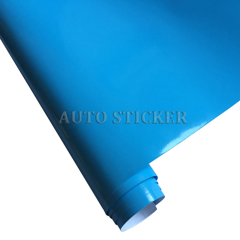 glossy light blue film