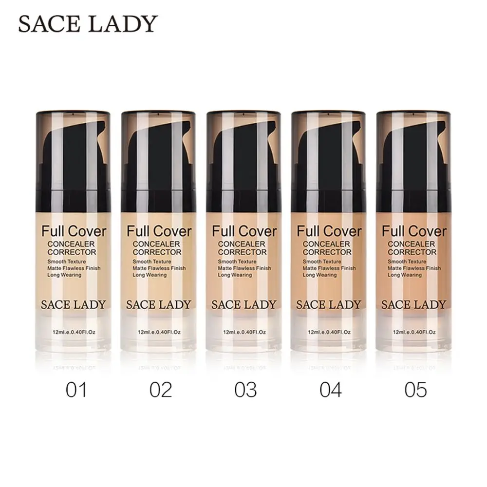 

SACE LADY Perfecting Super Concealer Complete Coverage Brighten Creamy Concealer Waterproof Liquid Facial Corrector Maquillaje