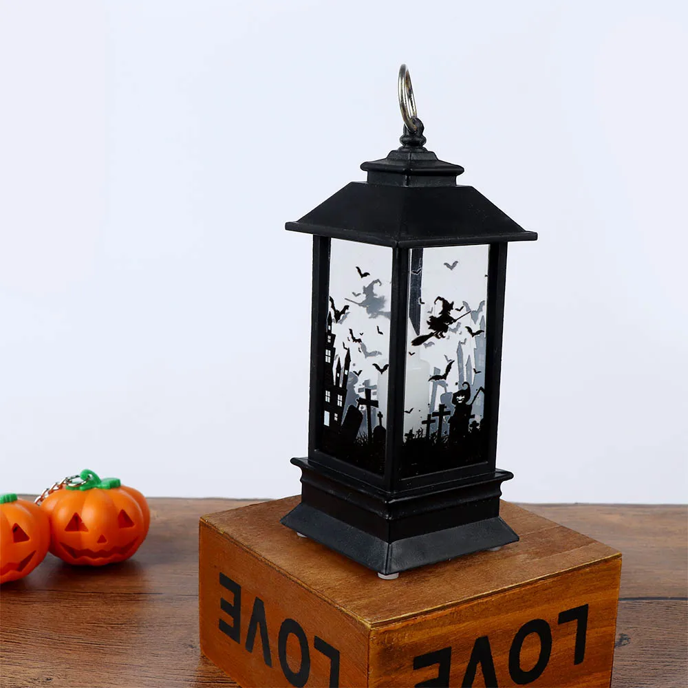 1 шт. романтическая портативная декоративная лампа в форме тыквы для Хэллоуина, светильник в форме замка, ночник, светильник, украшение фонаря