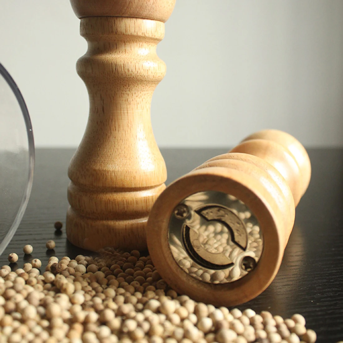 1pc Wooden Salt Pepper Grinder Spice Mills Hand Movement Manual Wood Mill Kitchen Tools Stainless Steel Core | Дом и сад