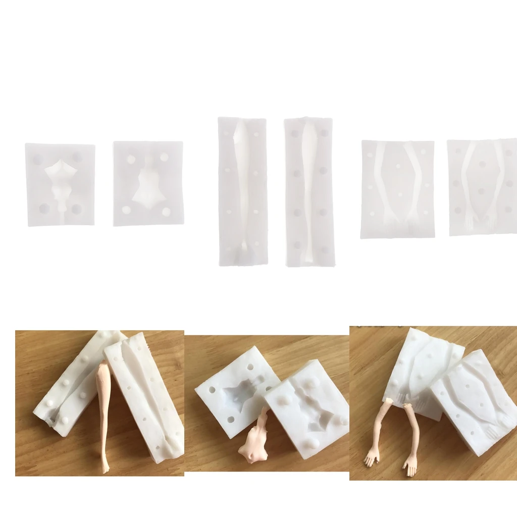 DIY Silicone Mould Human Body Cake Polymer Clay Resin Body Sugar Chocolate Mold Making Tools