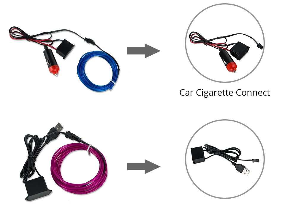 ATCOMM, 2 метра, автоматический EL холодный светильник, провод, светодиодный, для автомобиля, атмосферная декоративная лампа, 10 цветов, для салона автомобиля, сделай сам, светильник ing