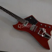 Высокое качество QShelly Пользовательские Джаз большая электрогитара для рок-музыки искристый металлик эбенового дерева гитары музыкальный инструмент магазин