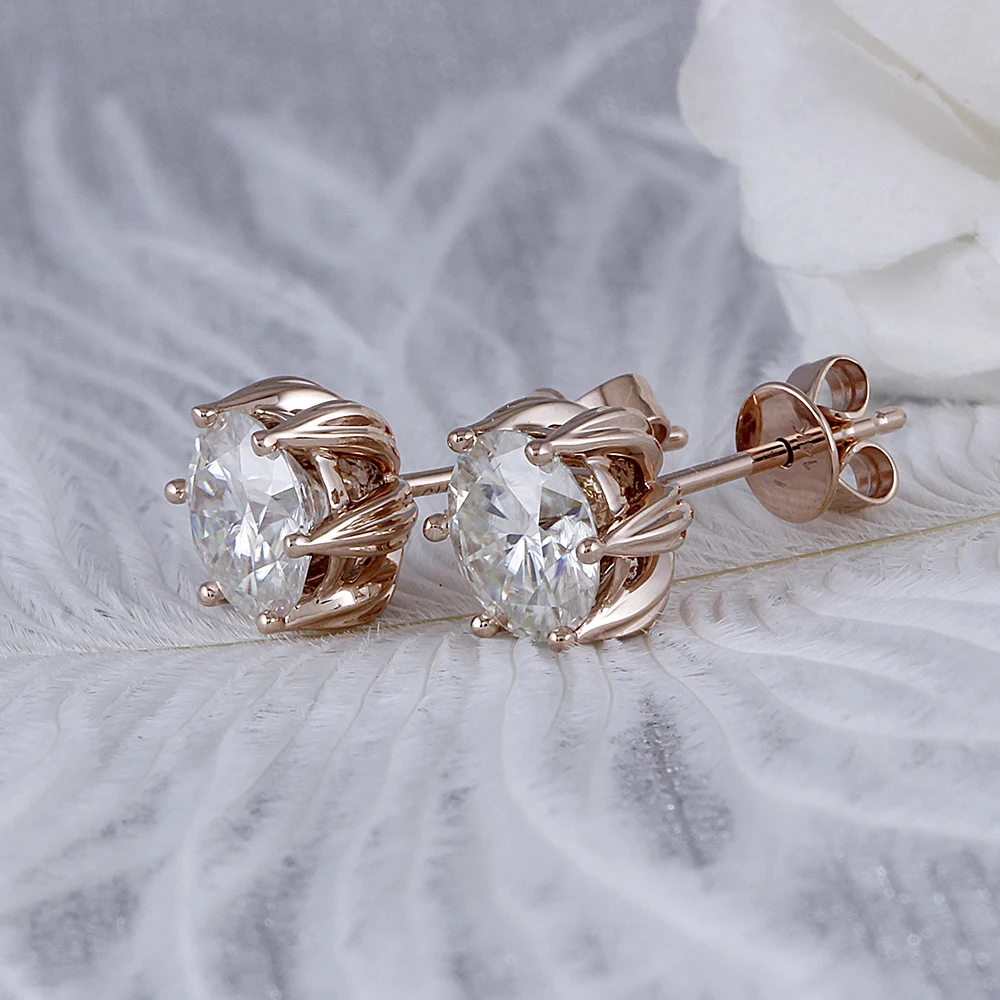 moissanite earrigns rose gold (4)